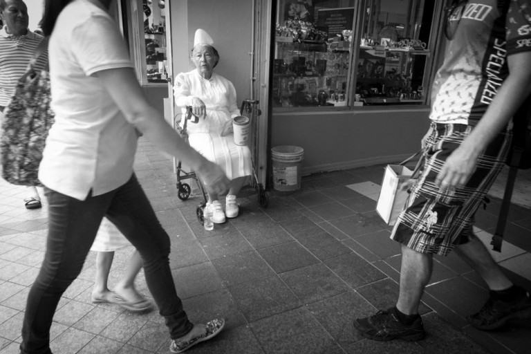 Photographing a missionary on Flagler Street